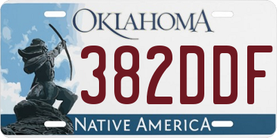 OK license plate 382DDF