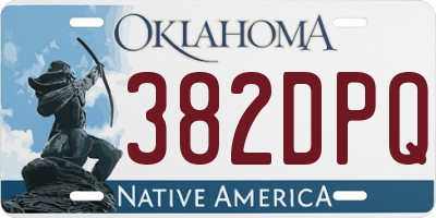 OK license plate 382DPQ