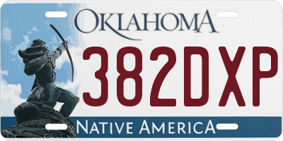 OK license plate 382DXP