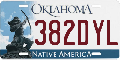 OK license plate 382DYL