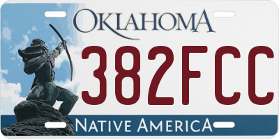OK license plate 382FCC