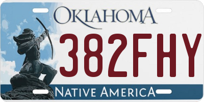 OK license plate 382FHY