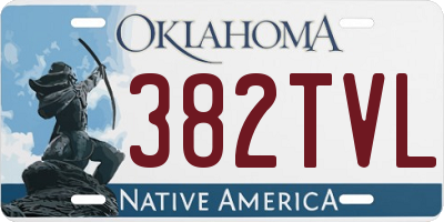 OK license plate 382TVL