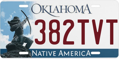 OK license plate 382TVT
