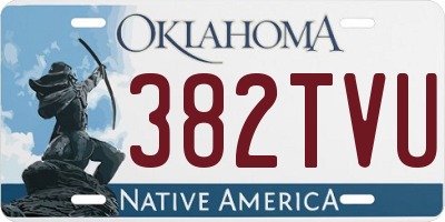 OK license plate 382TVU