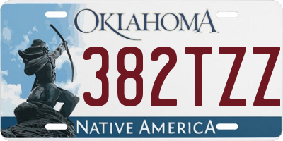 OK license plate 382TZZ