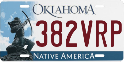 OK license plate 382VRP