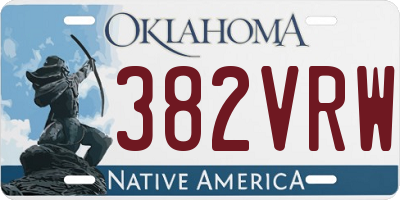 OK license plate 382VRW