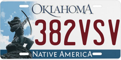 OK license plate 382VSV