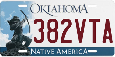 OK license plate 382VTA