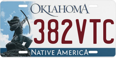 OK license plate 382VTC