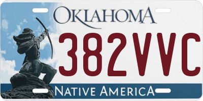 OK license plate 382VVC