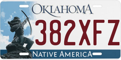 OK license plate 382XFZ
