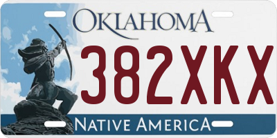 OK license plate 382XKX