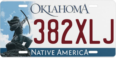 OK license plate 382XLJ