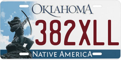 OK license plate 382XLL