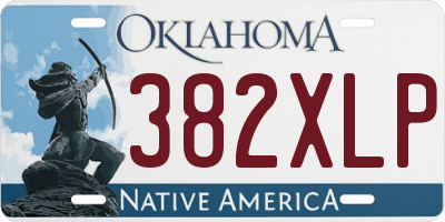 OK license plate 382XLP
