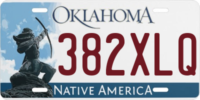 OK license plate 382XLQ