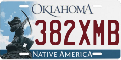 OK license plate 382XMB