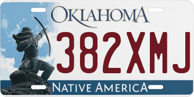 OK license plate 382XMJ