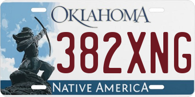 OK license plate 382XNG