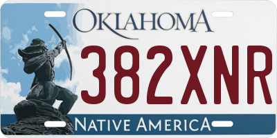 OK license plate 382XNR