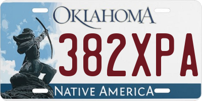 OK license plate 382XPA