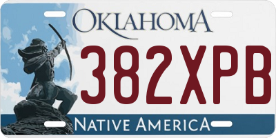 OK license plate 382XPB