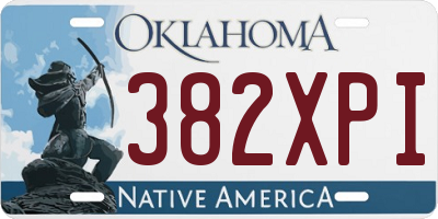 OK license plate 382XPI