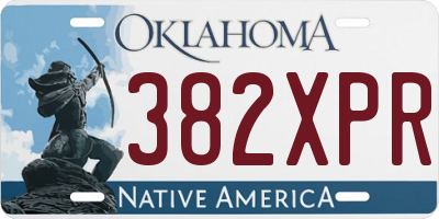 OK license plate 382XPR