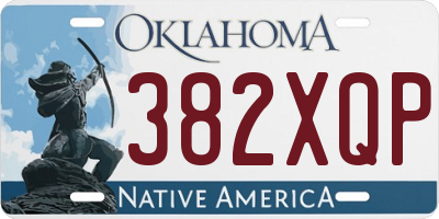 OK license plate 382XQP
