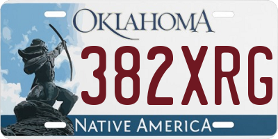 OK license plate 382XRG