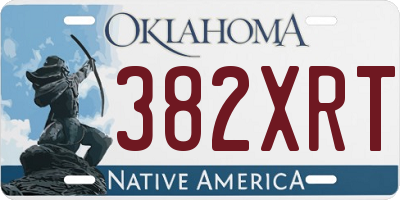 OK license plate 382XRT