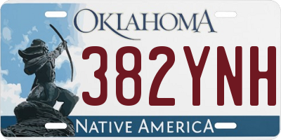 OK license plate 382YNH