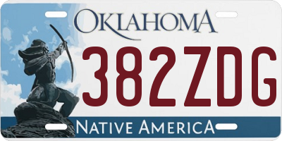 OK license plate 382ZDG