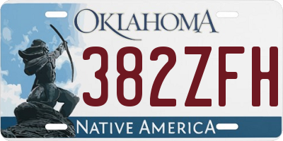 OK license plate 382ZFH