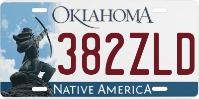 OK license plate 382ZLD