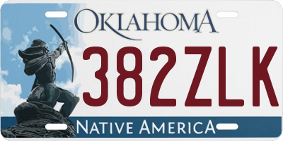 OK license plate 382ZLK