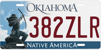 OK license plate 382ZLR