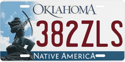 OK license plate 382ZLS
