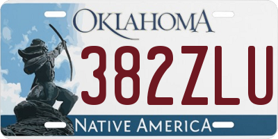 OK license plate 382ZLU