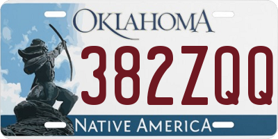 OK license plate 382ZQQ