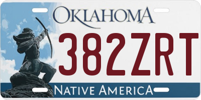 OK license plate 382ZRT