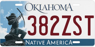 OK license plate 382ZST