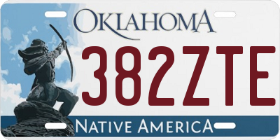 OK license plate 382ZTE