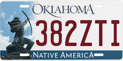OK license plate 382ZTI