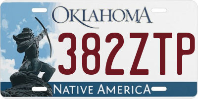 OK license plate 382ZTP