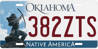 OK license plate 382ZTS