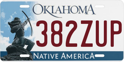 OK license plate 382ZUP