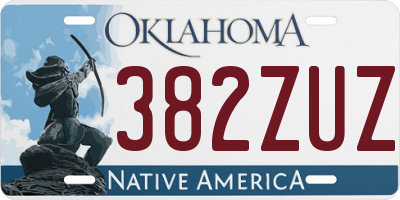 OK license plate 382ZUZ